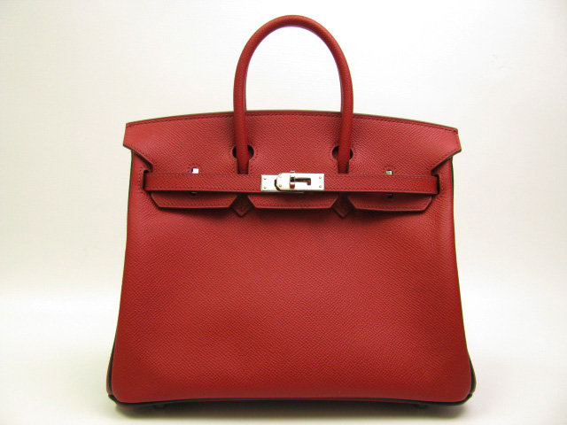 エルメス バーキン25(スペシャルオーダー)エプソン/ルージュガランス×ブラック